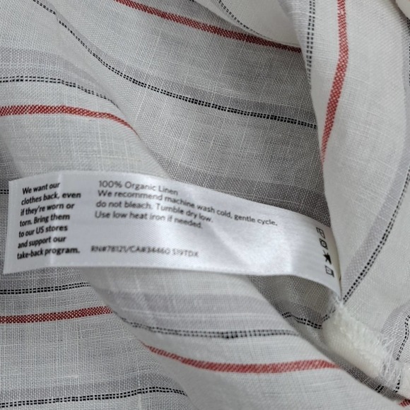 NEW Eileen Fisher Linen striped Beach cover-up size small NWT - Picture 5 of 5